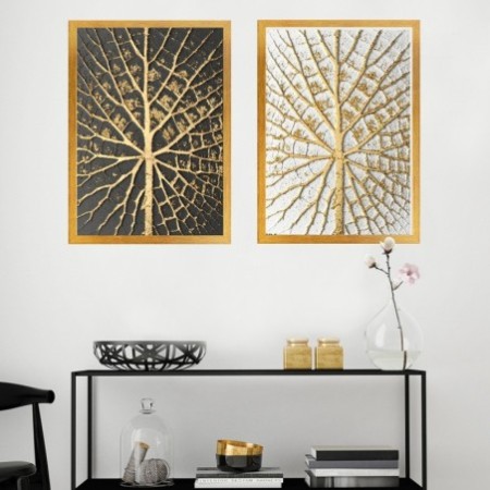 Cuadro decorativo enmarcado SET_129 multicolor 34x44 cm (2 piezas)