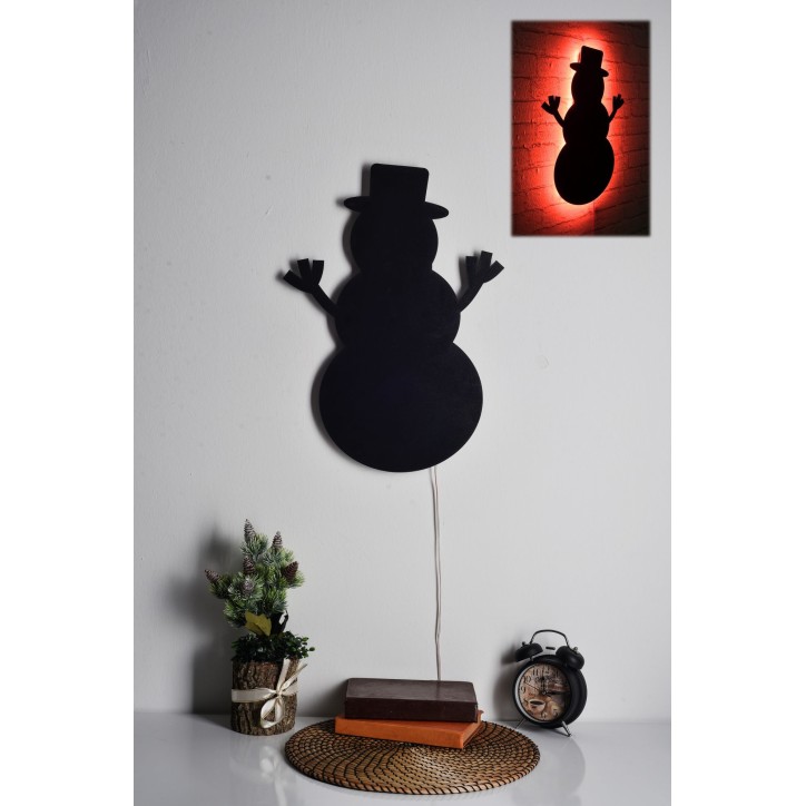 Iluminación LED decorativa Snowman 2 rojo 25x35 cm