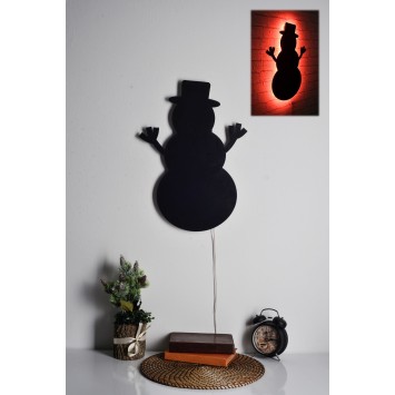 Iluminación LED decorativa Snowman 2 rojo 25x35 cm