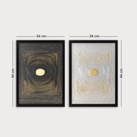 Cuadro decorativo enmarcado SET_035 multicolor 34x44 cm (2 piezas)