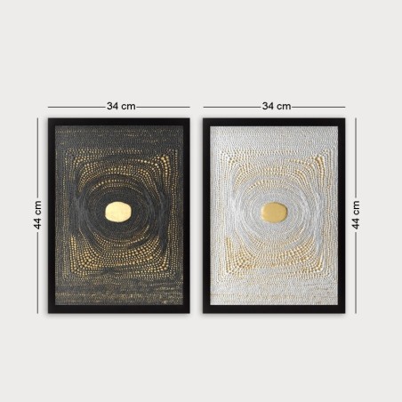 Cuadro decorativo enmarcado SET_035 multicolor 34x44 cm (2 piezas)
