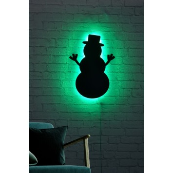 Iluminación LED decorativa Snowman 2 verde 25x35 cm