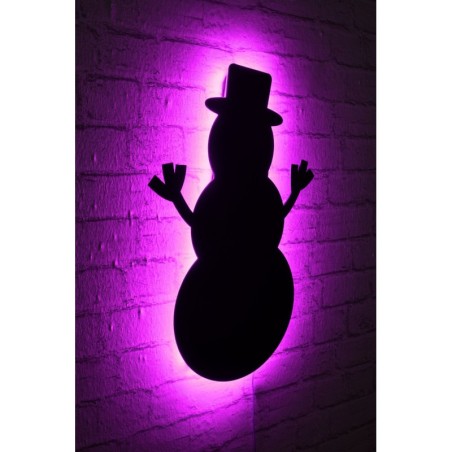 Iluminación LED decorativa Snowman 2 rosa 25x35 cm