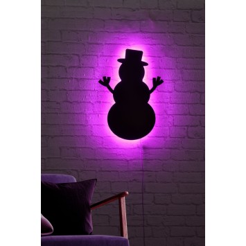 Iluminación LED decorativa Snowman 2 rosa 25x35 cm