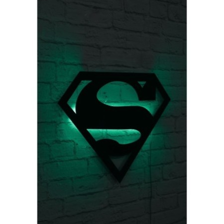 Iluminación LED decorativa Superman verde 52x40 cm