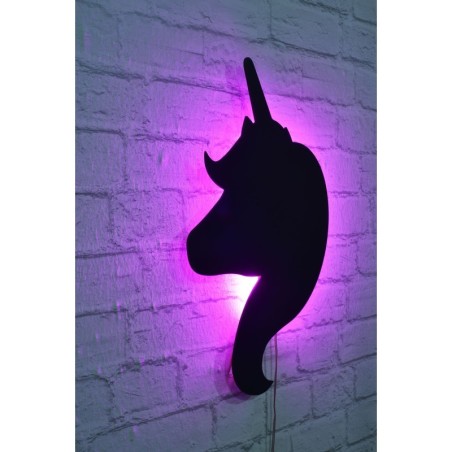 Iluminación LED decorativa Unicorn rosa 26x42 cm