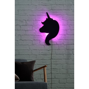 Iluminación LED decorativa Unicorn rosa 26x42 cm