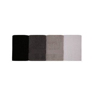 Juego toallas de baño (4 piezas) Rainbow  gris blanco gris oscuro negro