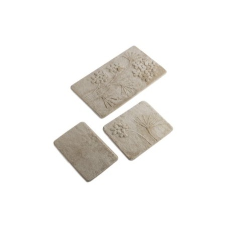 Alfombra de baño Set (3 piezas) Orkide  beige