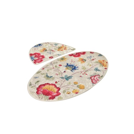 Alfombra de baño Set (2 piezas) Arya Oval multicolor