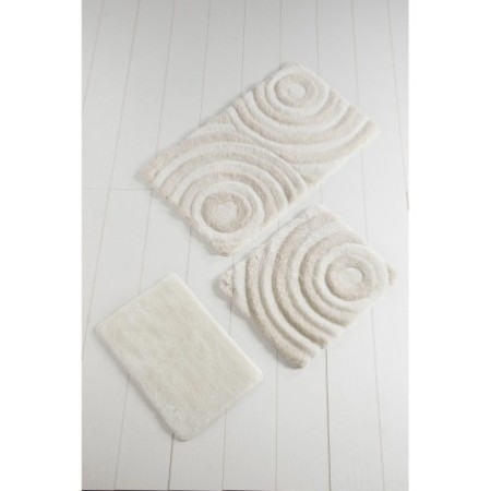 Alfombra de baño Set (3 piezas) Wave  crudo