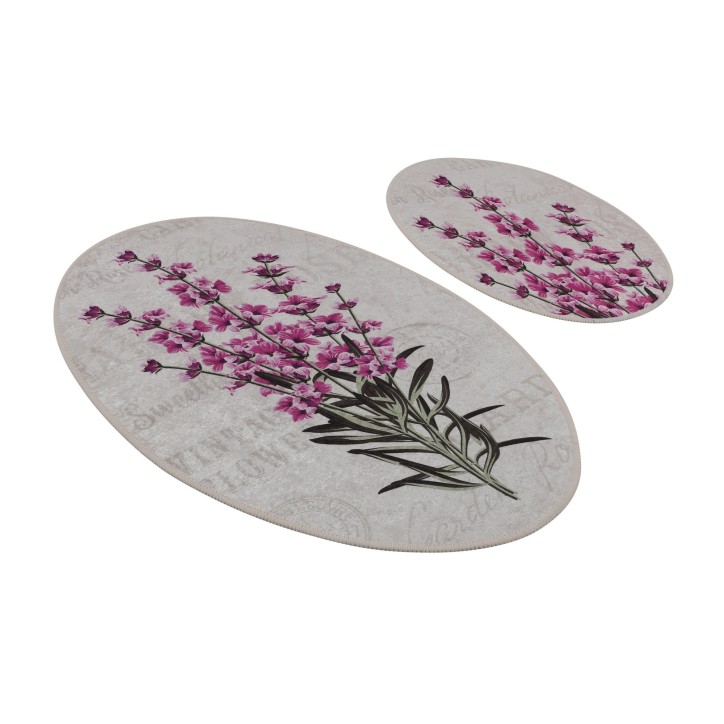 Alfombra de baño Set (2 piezas) Lavender DJT multicolor