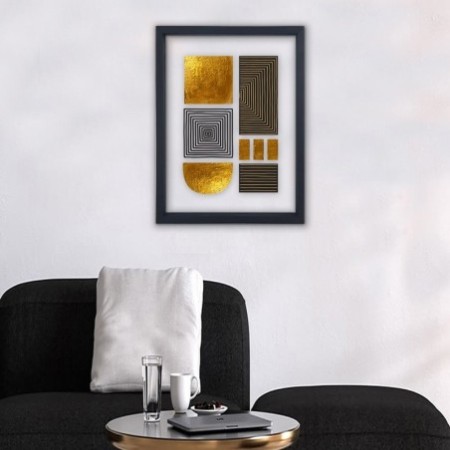 Cuadro decorativo enmarcado CAM1940873578 multicolor 32x42 cm