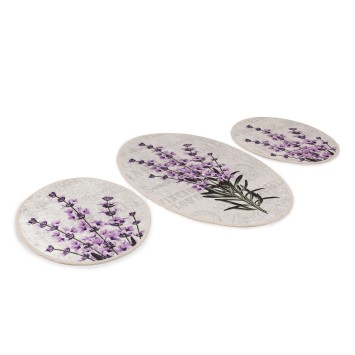 Alfombra de baño Set (3 piezas) Lavender multicolor