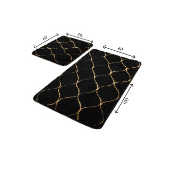 Alfombra de baño Set (2 piezas) Infinity  oro negro