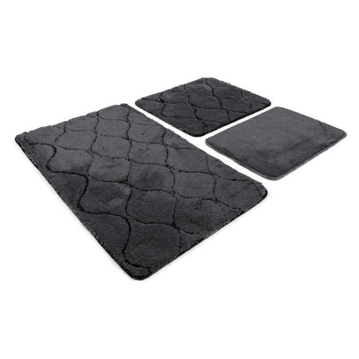 Alfombra de baño Set (3 piezas) İnfinitiy  antracita