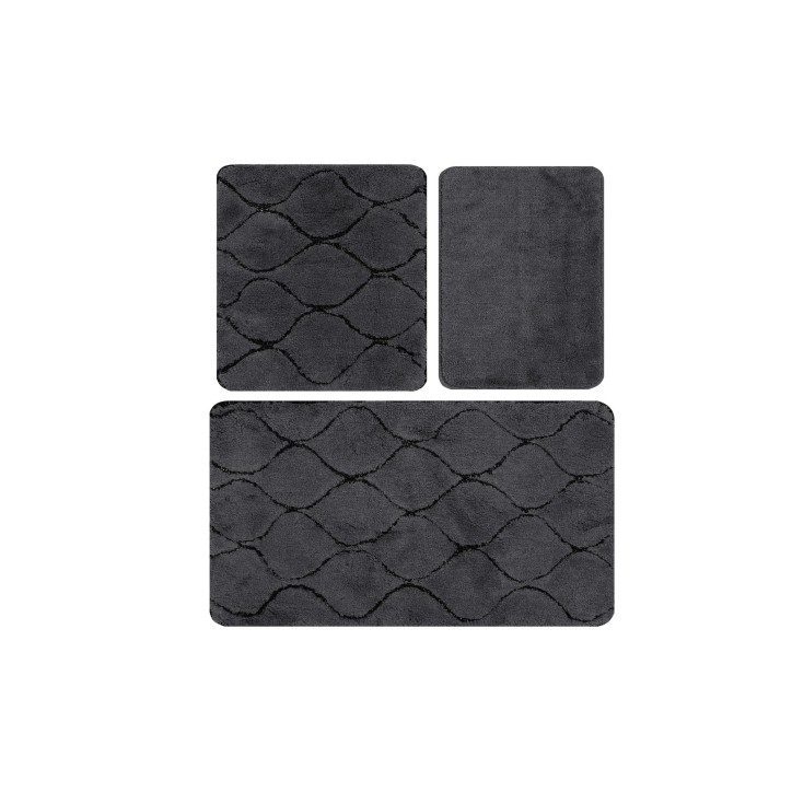 Alfombra de baño Set (3 piezas) İnfinitiy  antracita