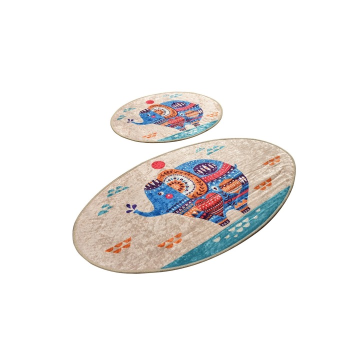 Alfombra de baño Set (2 piezas) Etnic multicolor