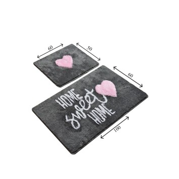 Alfombra de baño Set (2 piezas) Home Sweet Home  multicolor