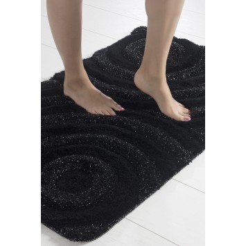 Alfombra de baño Set (3 piezas) Wave  negro