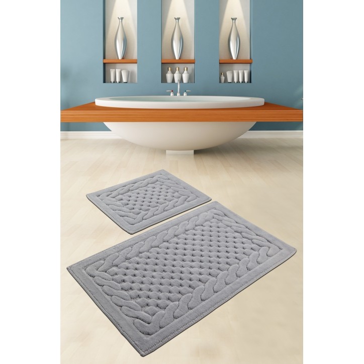 Alfombra de baño Set (2 piezas) Bambi Cotton  gris