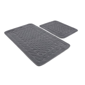 Alfombra de baño Set (2 piezas) Bambi Cotton  gris