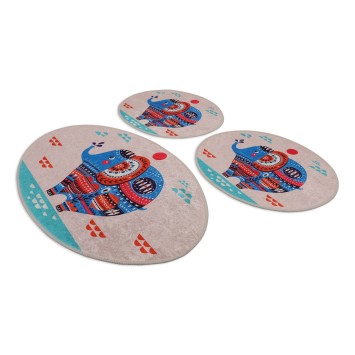 Alfombra de baño Set (3 piezas) Etnic multicolor