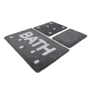 Alfombra de baño Set (3 piezas) Bath  humo