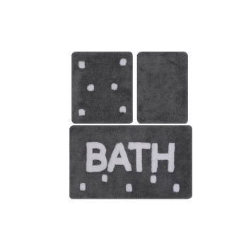 Alfombra de baño Set (3 piezas) Bath  humo