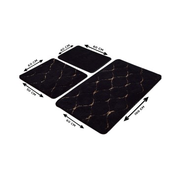 Alfombra de baño Set (3 piezas) İnfinitiy  oro negro