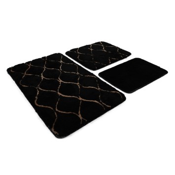 Alfombra de baño Set (3 piezas) İnfinitiy  oro negro