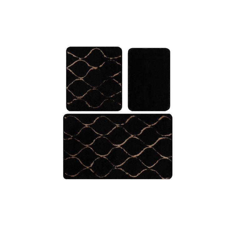 Alfombra de baño Set (3 piezas) İnfinitiy  oro negro