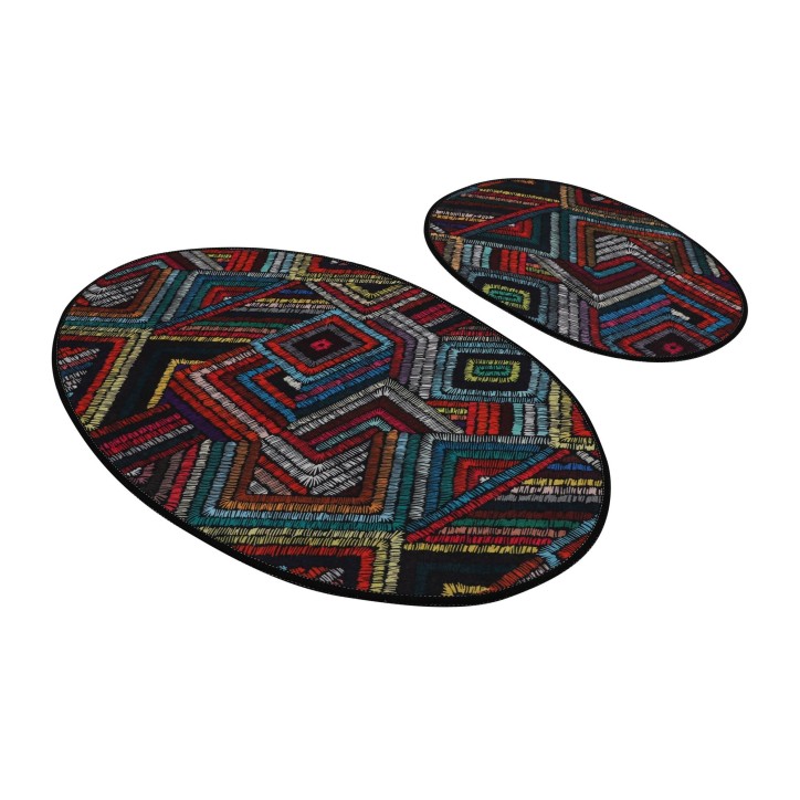 Alfombra de baño Set (2 piezas) Maglie DJT multicolor