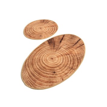 Alfombra de baño Set (2 piezas) Wood DJT multicolor