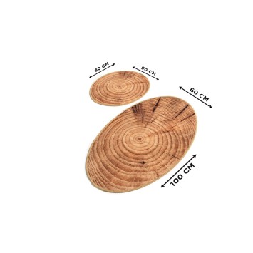 Alfombra de baño Set (2 piezas) Wood DJT multicolor