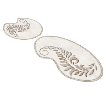 Alfombra de baño Set (2 piezas) 210FG41115KR crema