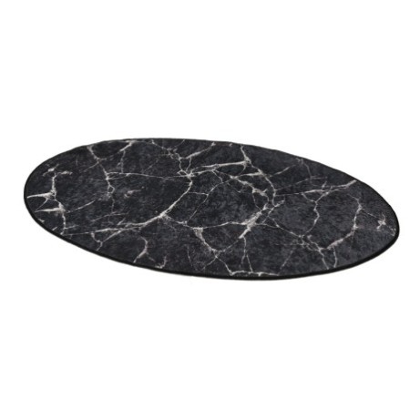 Alfombra de baño Marble DJT  negro azul marino blanco