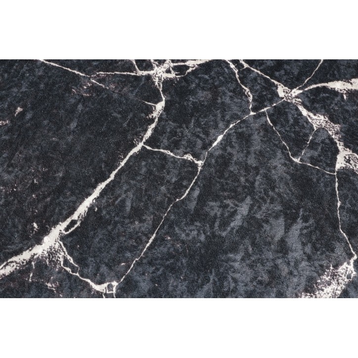 Alfombra de baño Marble DJT  negro azul marino blanco