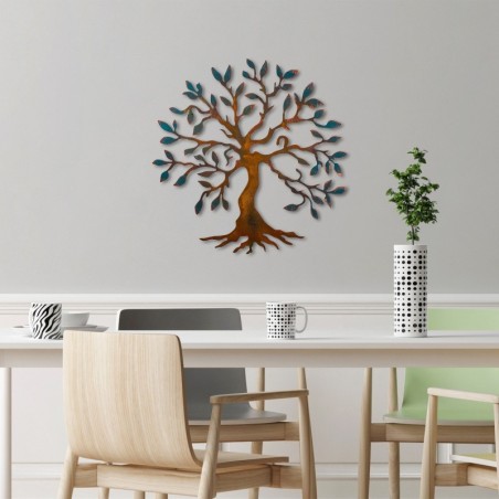 Decoración pared de metal Tree-2 multicolor 60x60 cm