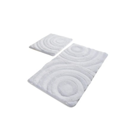 Alfombra de baño Set (2 piezas) Wave  blanco