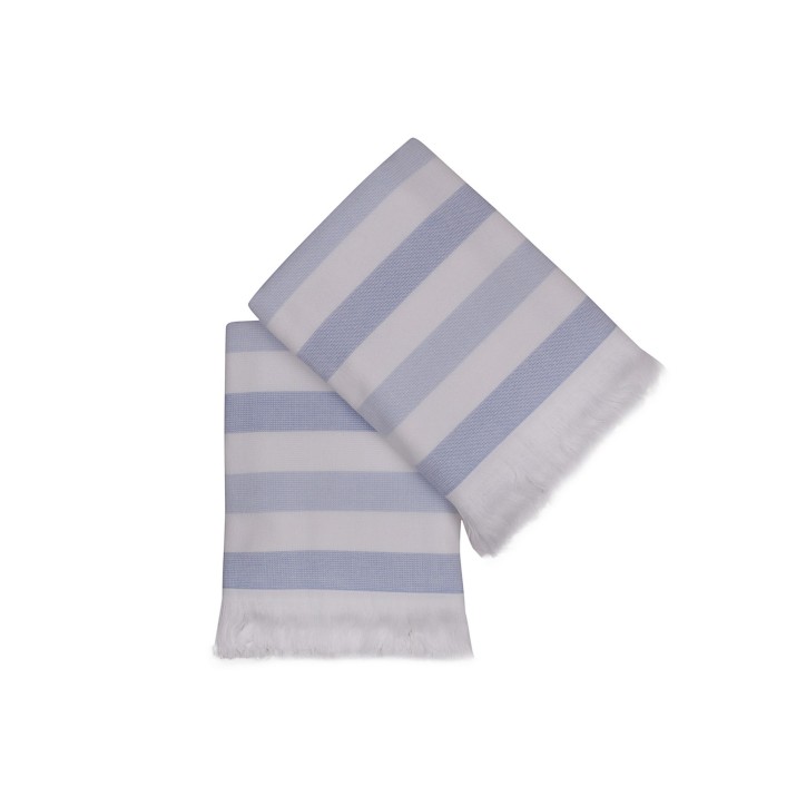 Juego toallas de mano (2 piezas) Stripe  azul blanco