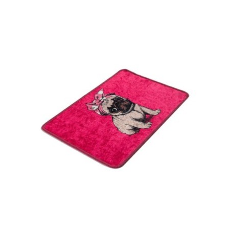 Alfombra de baño Pink Pug DJT multicolor