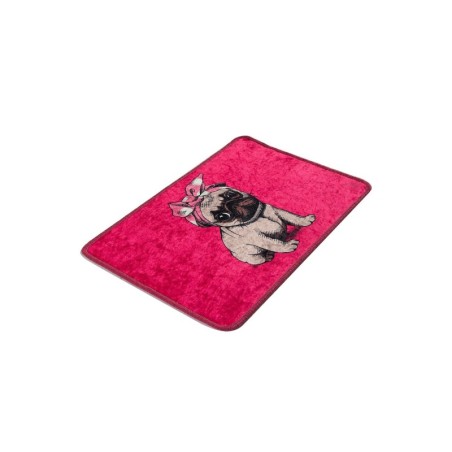 Alfombra de baño Pink Pug DJT multicolor