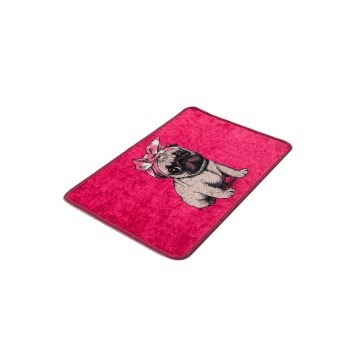 Alfombra de baño Pink Pug DJT multicolor