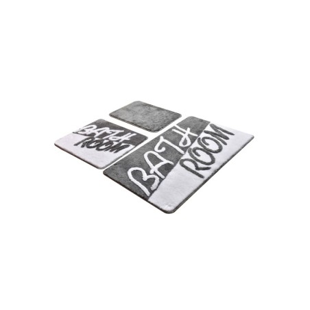 Alfombra de baño Set (3 piezas) Bathroom  gris blanco