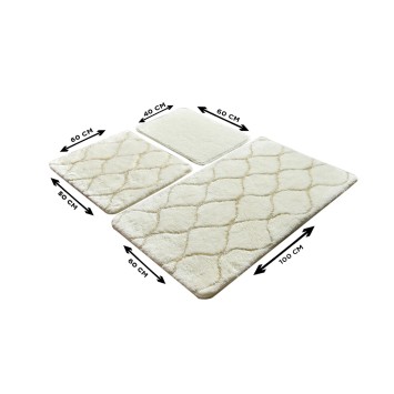 Alfombra de baño Set (3 piezas) İnfinitiy  crudo