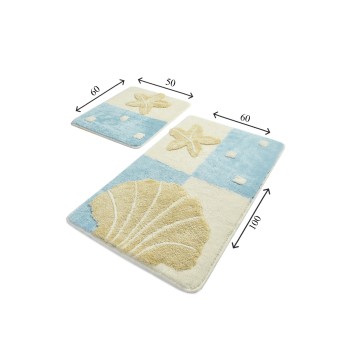 Alfombra de baño Set (2 piezas) Deniz Yıldızı  multicolor