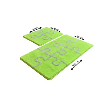 Alfombra de baño Set (2 piezas) Puzzle  multicolor