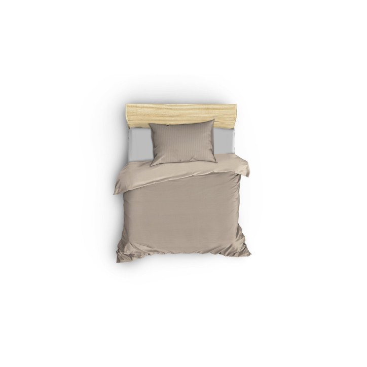 Conjunto funda de edredón satinadas Line  beige