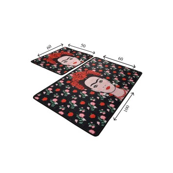 Alfombra de baño Set (2 piezas) Frida  multicolor